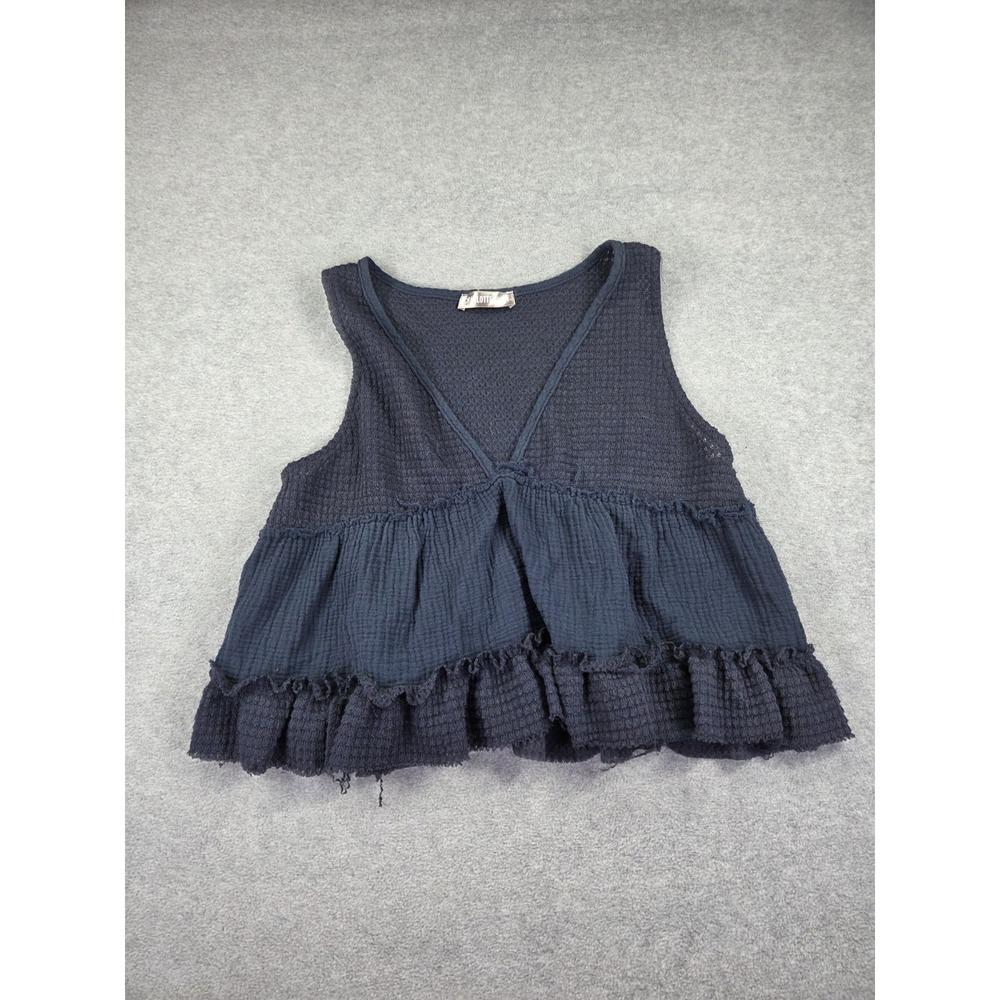 Y2K Crop Casual Indie Boho Grunge Minimalist-Layered Babydoll S/M Tank Top